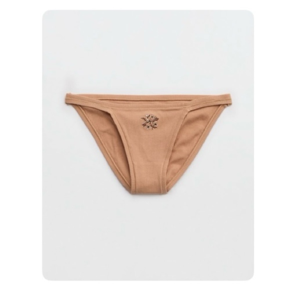 NWT Aerie Superchill Cotton Rib String Bikini Panty